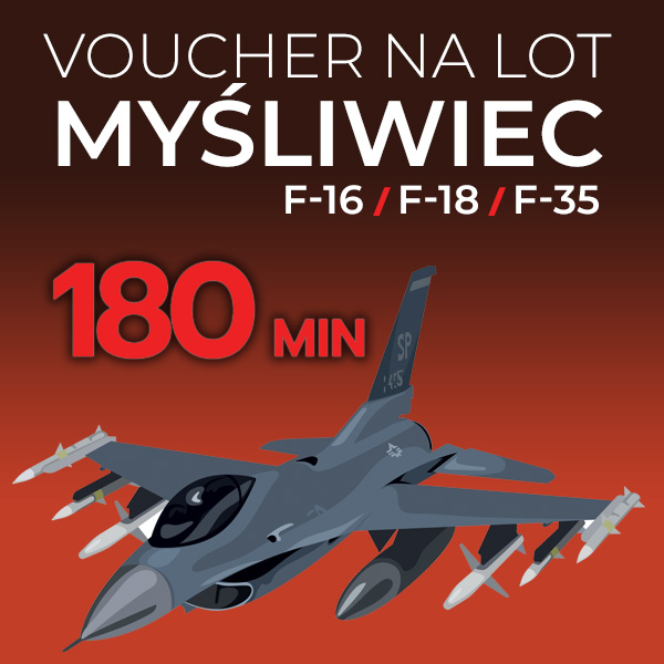 Przedsprzedaż: Voucher prezentowy 180 min. Symulator F-16 / F-18 / F-35