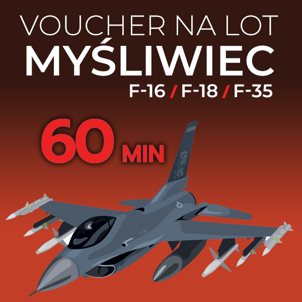 Przedsprzedaż: Voucher prezentowy 60 min. Symulator F-16 / F-18 / F-35