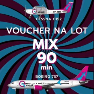 Voucher prezentowy SIM-MIX 90 min. Cessna C152 + Boeing 737