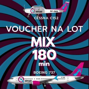 Voucher prezentowy SIM-MIX 180 min. Cessna C152 + Boeing 737