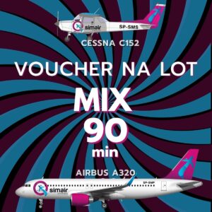 Voucher prezentowy SIM-MIX 90 min. Cessna C152 + Airbus A320