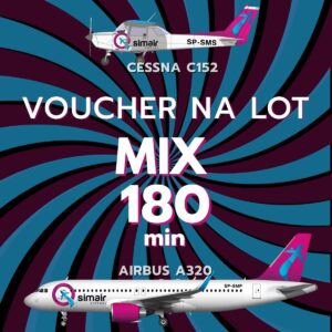 Voucher prezentowy SIM-MIX 180 min. Cessna C152 + Airbus A320