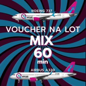 Voucher prezentowy SIM-MIX 60 min. Boeing 737 + Airbus A320